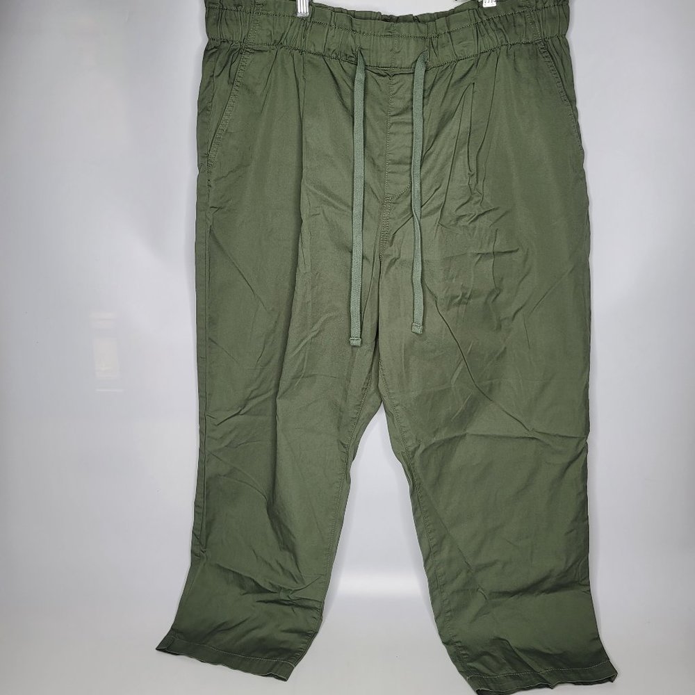LOFT Women's Olive Green Solid Straight Pants Casual Size XL